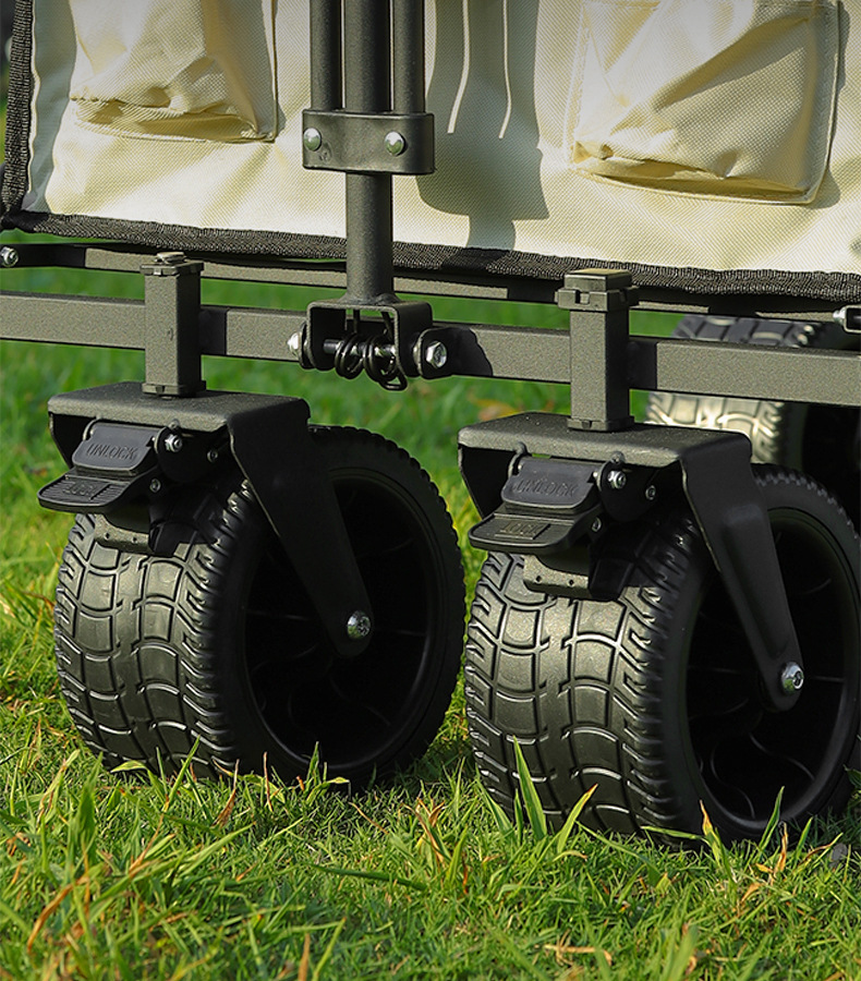 2023新款户外拖车折叠营地车购物露营野营地小推车摆摊小推拉货车详情10