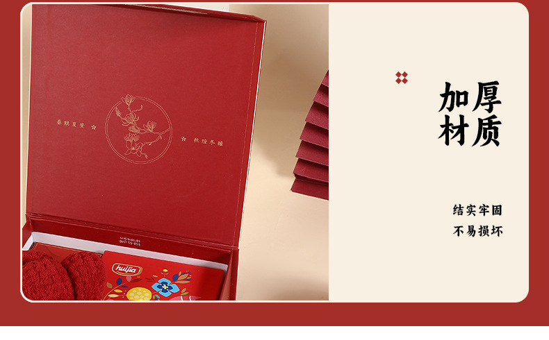 吾家有喜皮质手提翻盖礼盒结婚喜糖方形包装盒空盒中式婚庆伴手礼详情12