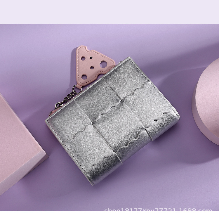 2024新款原创饼干编织短款钱包多卡位小巧精致简约证件包零钱包女详情17