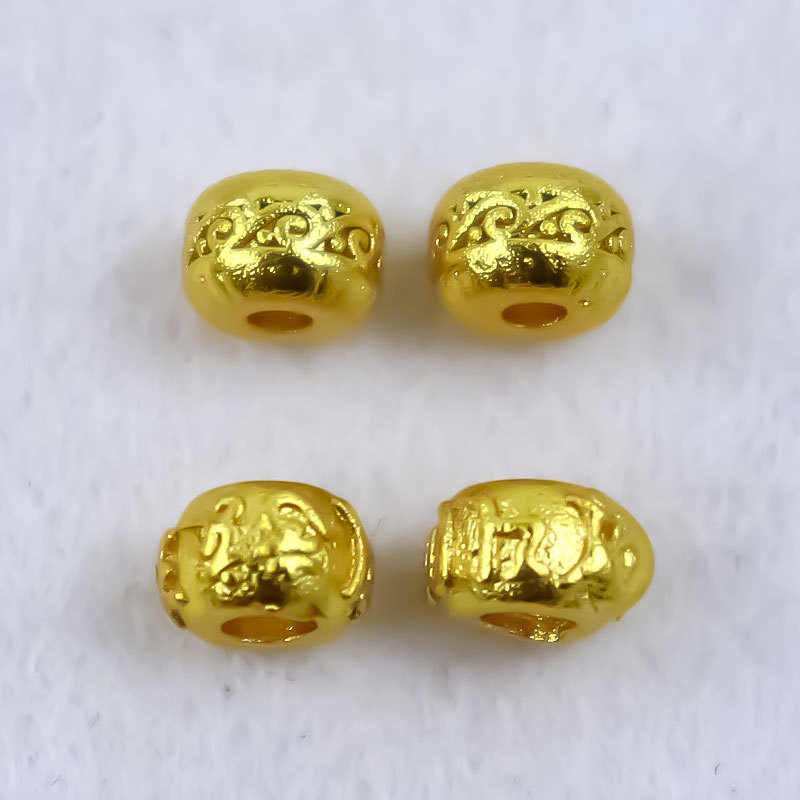 Wholesale of bracelets with strong color retention, sand gold six-character mantra, copper coins, Buddhist prayer beads, string beads, and prayer beads pic 6