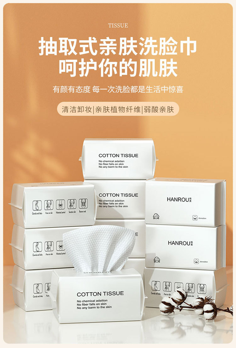 Disposable thickened hanging pull-out cotton soft towel, pure cotton cleansing towel, dry and wet dual-purpose beauty towel manufacturer pic 1