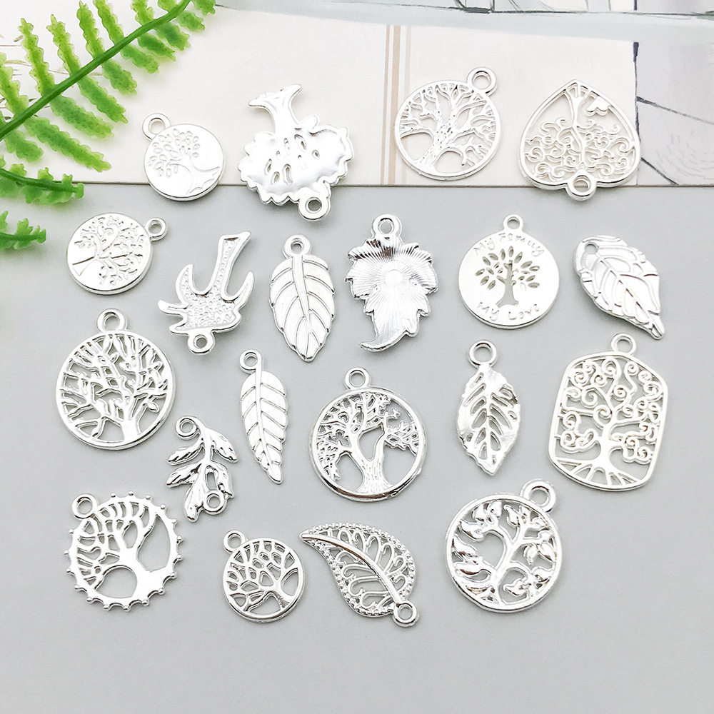 1个新款亮银合金生命树系列吊坠挂件diy手链项链饰品配件详情7