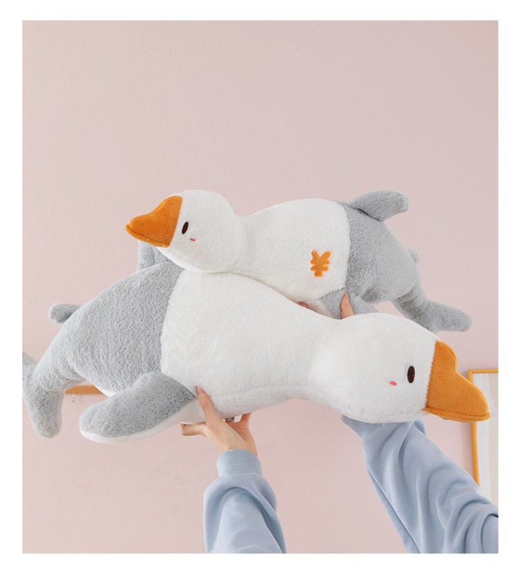 创意鱼鹅抱枕大白鹅毛绒玩具床上超可爱睡觉夹腿搂抱鱼鹅毛绒玩具详情15