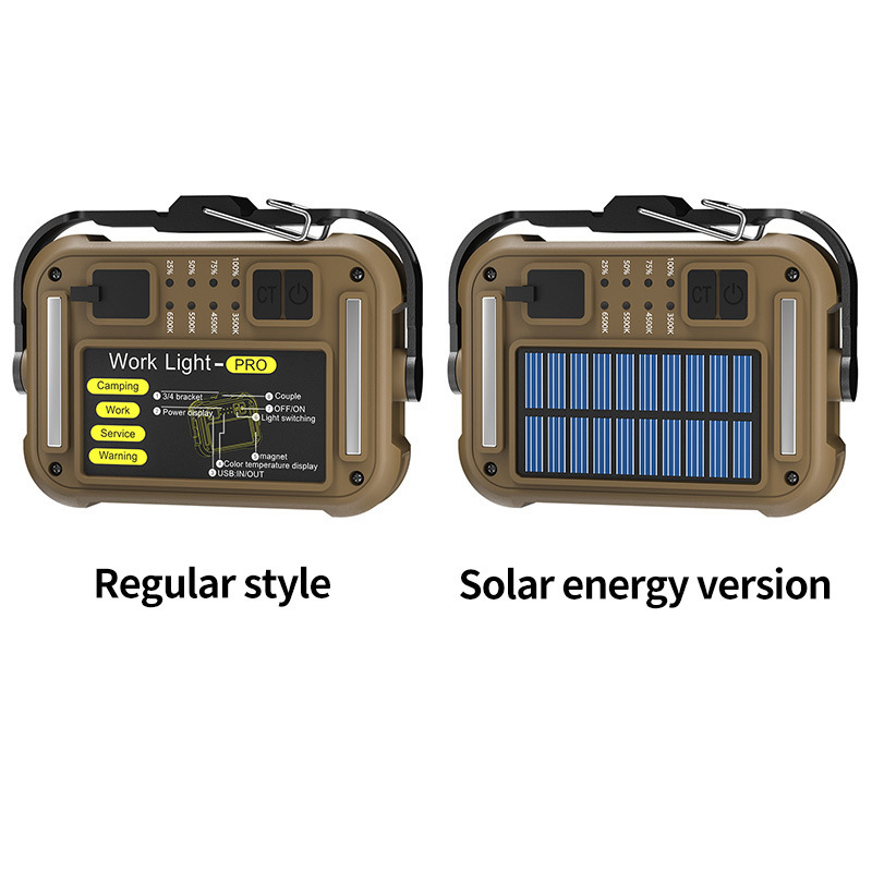 Cross-border new solar outdoor camping lighting tent lamp, rechargeable LED multi-functional magnetic work light pic 1