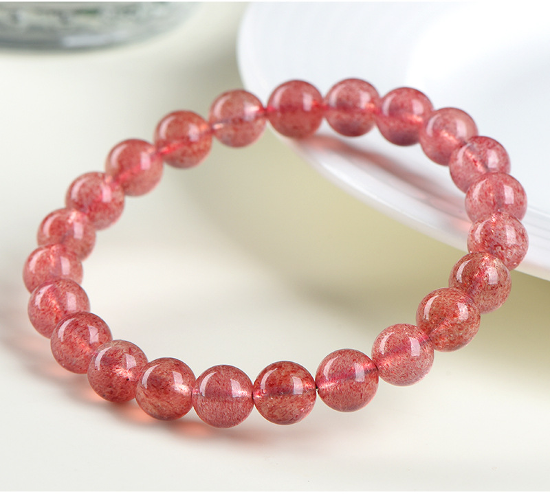 Jiuya Crystal Natural Strawberry Crystal loose Beads Round Beads semi-finished DIY jewelry accessories Factory Direct Sales pic 18