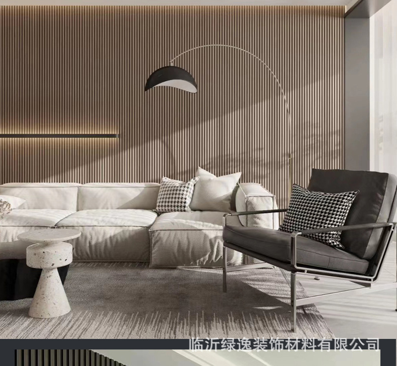 竹木纤维格栅板电视背景墙长城板凹凸护墙板室内扣板木格栅格珊板详情28