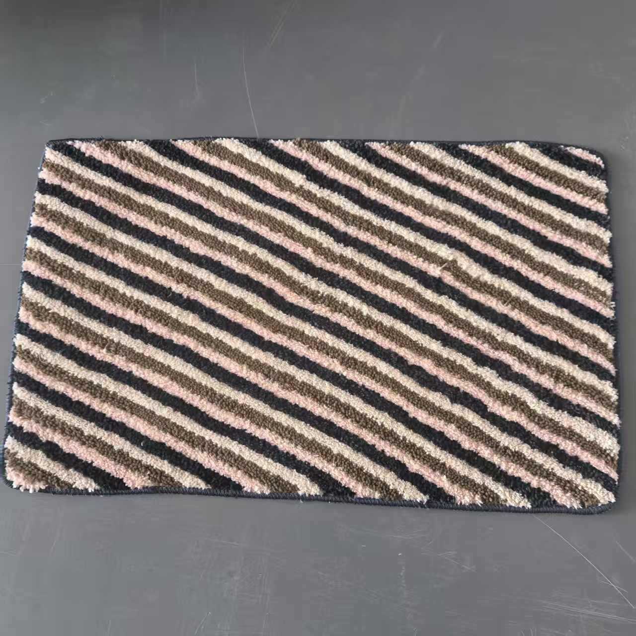 Hilo de cola en stock rayas diagonales microfibra tufted peluche color aleatorio interior dormitorio baño absorbente puerta tapetes piso pic 9