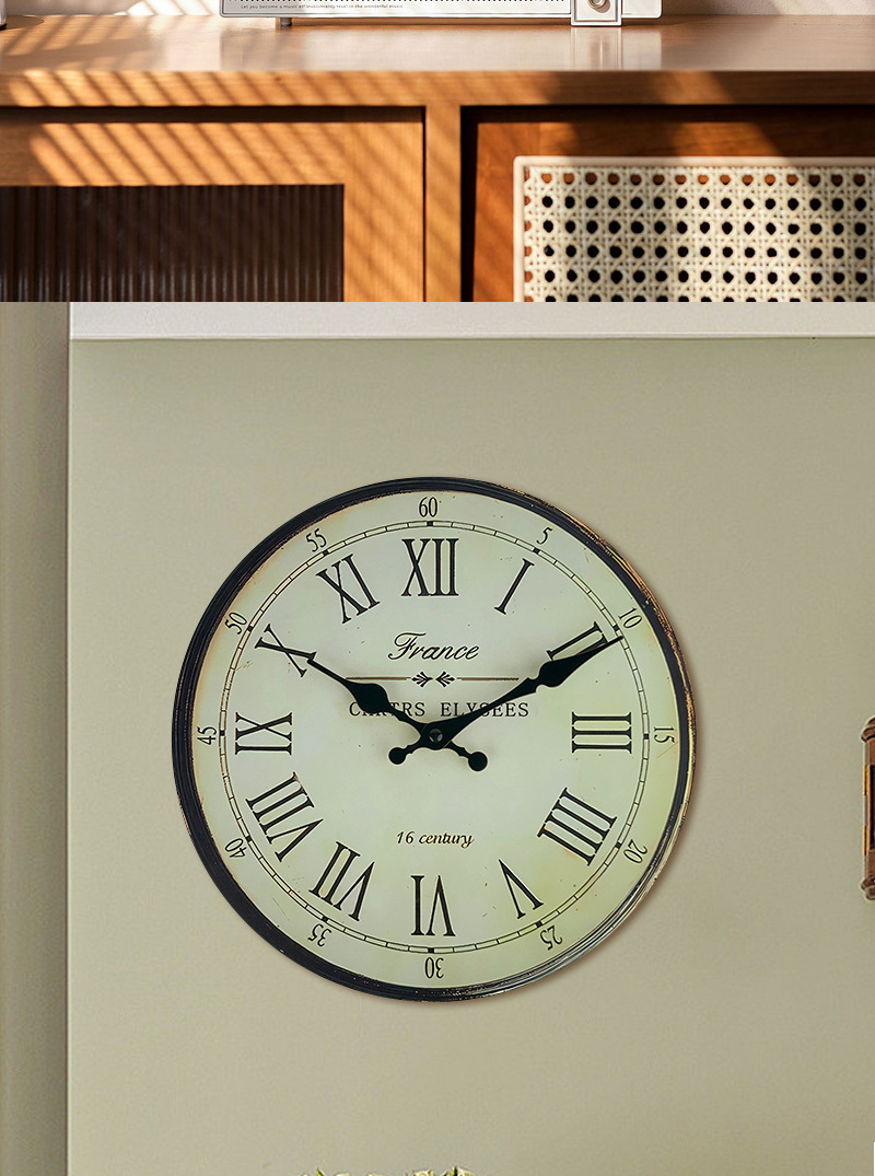 10-inch manufacturer wholesale cross-border best-selling creative cartoon personalized wooden wall clock MDF silent decorative clock pic 8
