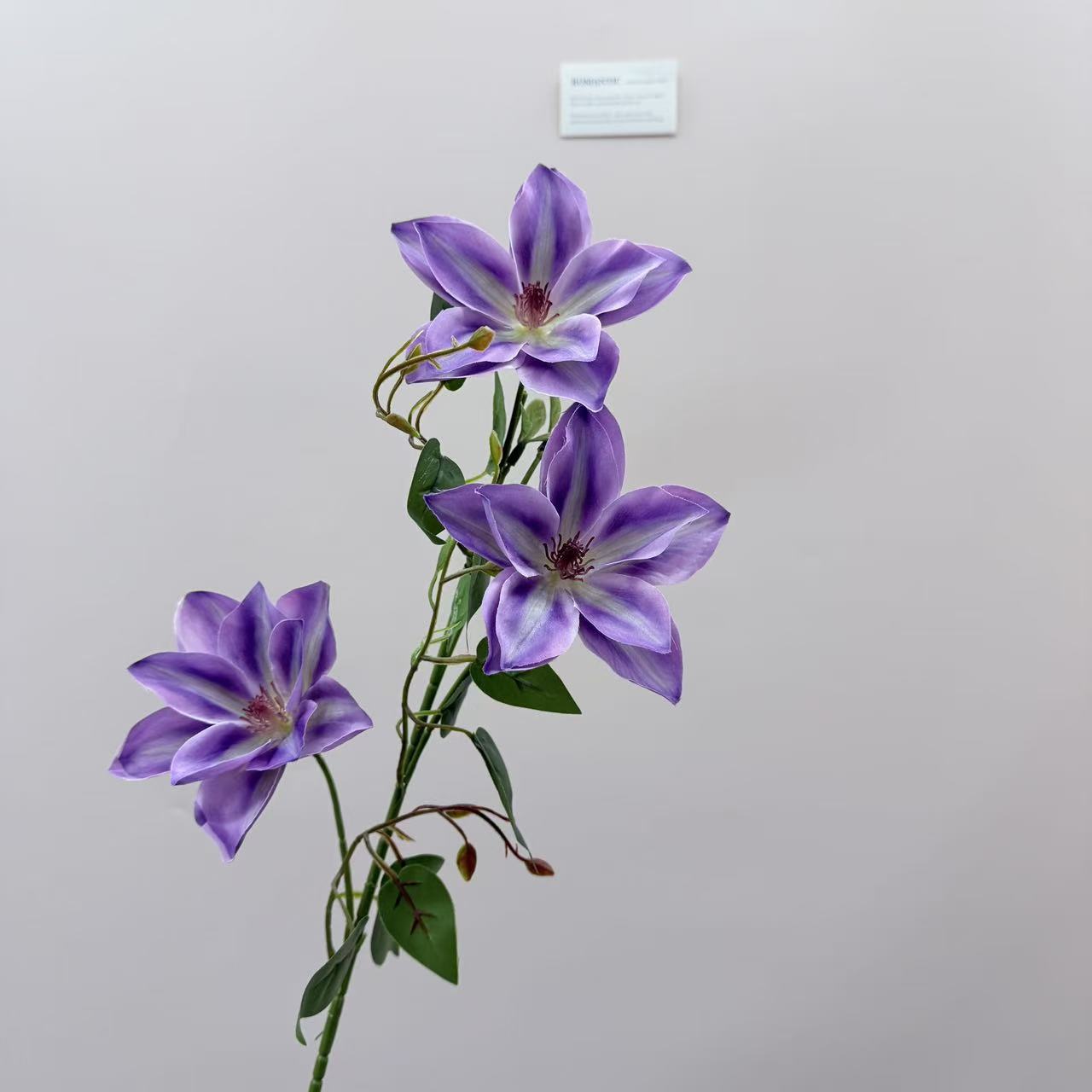 3头仿真铁线莲玉兰仿真花婚庆婚礼软装家居装饰婚礼插花跨境详情15