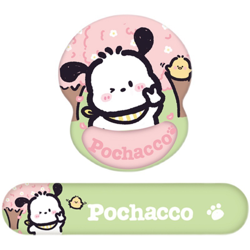 3D樱花帕恰狗鼠标垫护腕护手腕托软垫ins橡胶游戏办公立体办公笔详情3