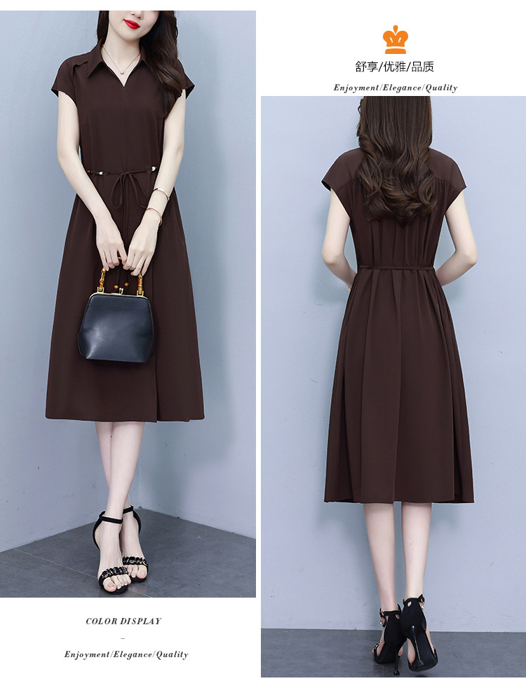 爆款高端欧版宽松法式连衣裙2025夏季新款气质收腰显瘦中长款裙子详情37