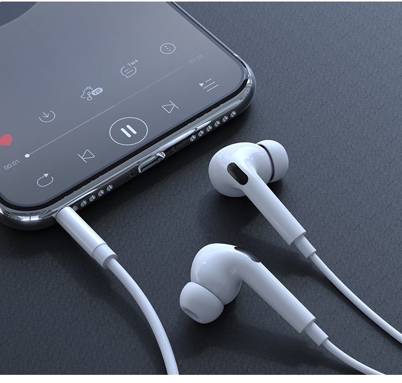 Wired noise-cancelling earbuds are compatible with iphoneX, Apple Type-C interface round hole, Huawei, vivo, Xiaomi and oppo headphones pic 10