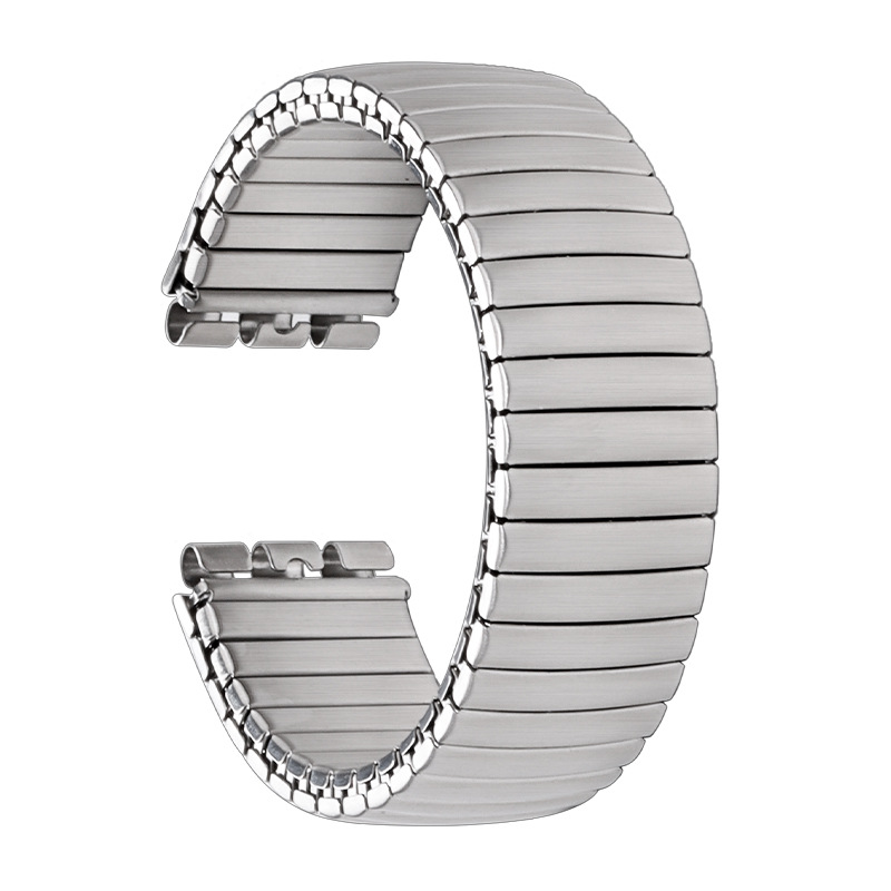 Suitable for swatch stainless steel elastic watch band, frosted silver spring elastic watch band 17mm in stock pic 11