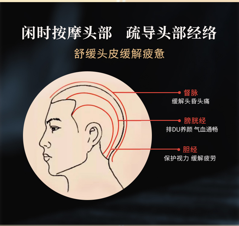 艾痧堂纯黄铜带脉经络刷揉肚子神器腹部按摩疏通身体手腿部铜木梳详情3