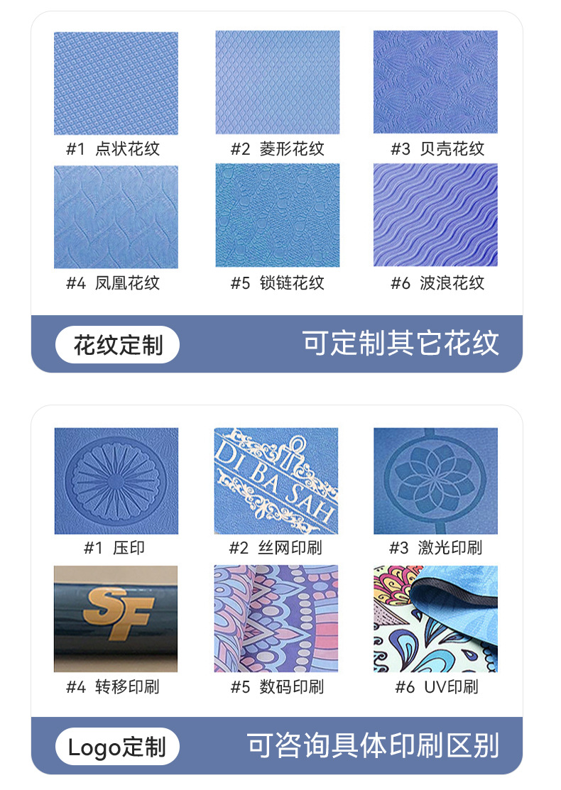 tpe健身垫户外便携防滑减震加厚运动女生跳操垫瑜伽垫工厂定制详情6