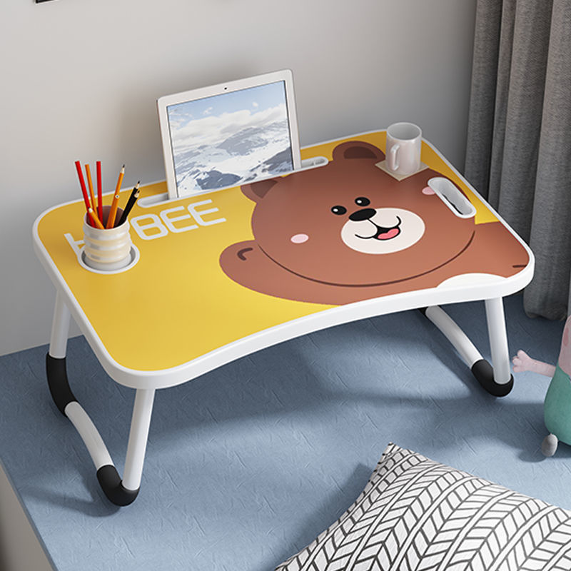 Adjustable bed small table, folding table, dormitory desk, student computer desk, study desk on top, household table board pic 17
