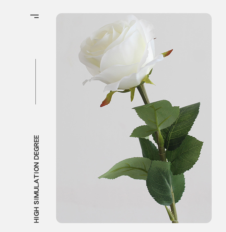 包邮仿真玫瑰单支大花头婚礼装饰假花千层玫瑰景观宠物园艺花卉详情20