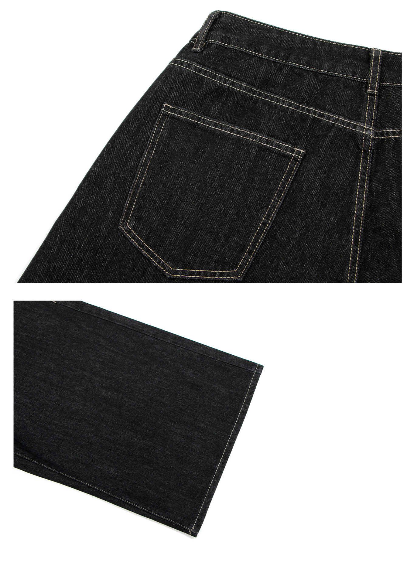 befearless美式复古原牛七分牛仔裤男女夏季潮牌宽松廓形休闲短裤详情8