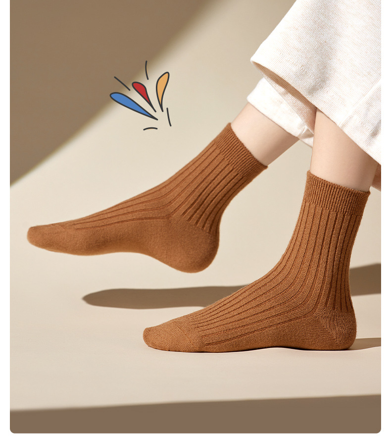 儿童袜子秋冬美利奴羊毛袜大童青少年无骨男童女童保暖加厚中筒袜详情24