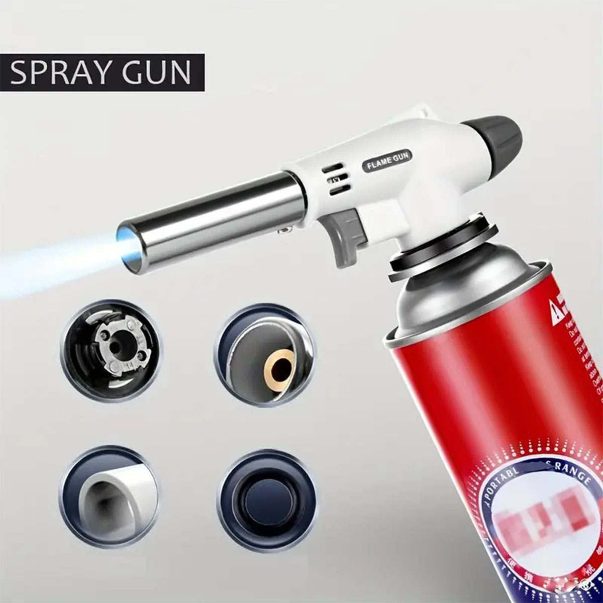 Outdoor barbecue spray gun, kitchen igniter, butane gas welding gun, gas gun, cassette small spray gun (without gas cylinder pic 5