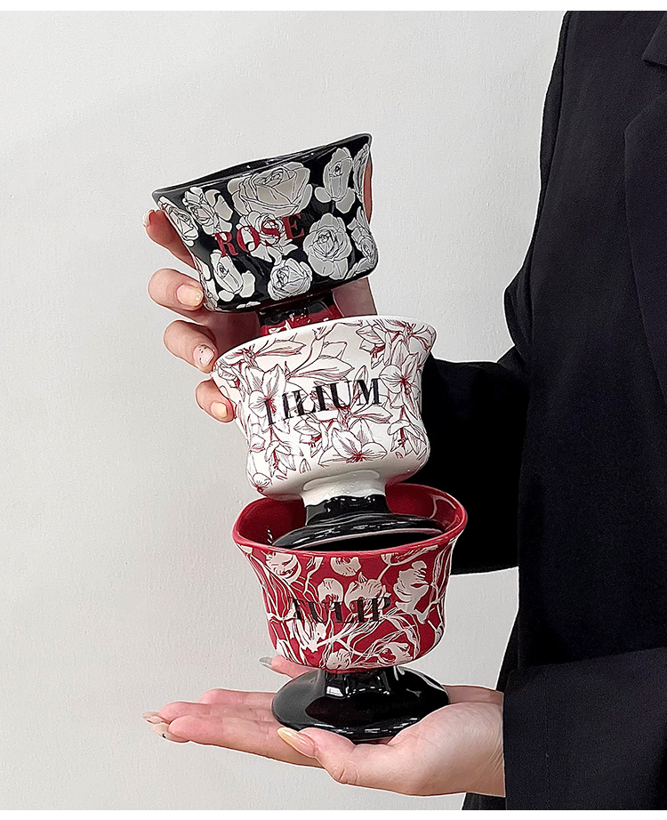 新款轻奢高级感随手杯多用途喝茶水具高温烧制釉下彩陶瓷杯子批发详情13