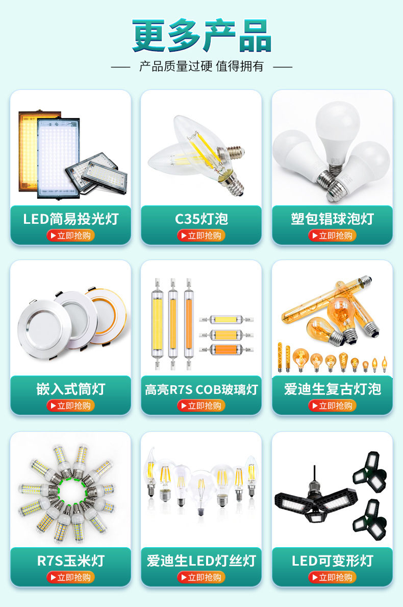 Cross-border LED floodlights, outdoor high-brightness water-resistant high-power courtyard factory floodlights, outdoor construction site lights pic 1