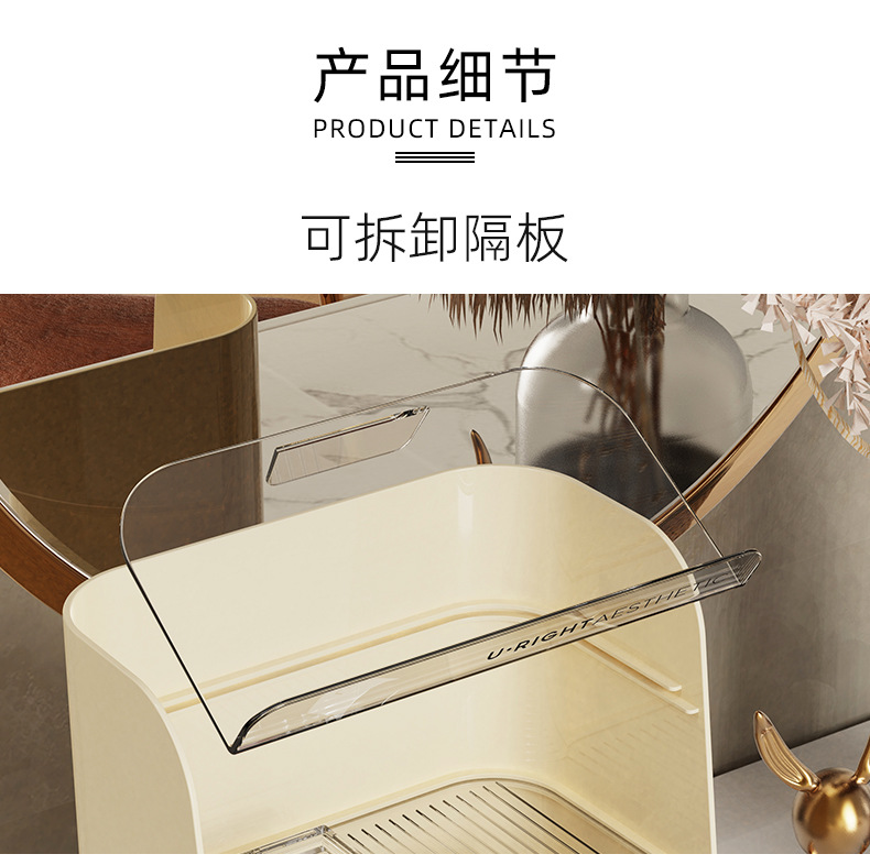 化妆品收纳盒桌面亚克力透明多层收纳架大容量洗漱护肤品置物架子 pic 12