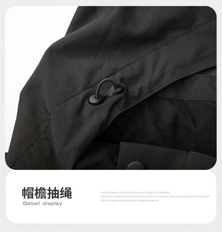 拓路国标GBT32614朱雀红冲锋衣女三合一男户外防水防风登山服外套详情27