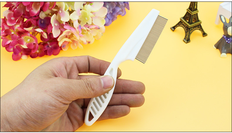 Cross-border pet combs, dog flea combs, cat flea removal combs, plastic close-toothed combs, steel needle combs, cleaning supplies pic 8