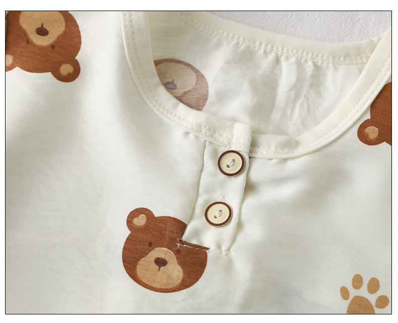 儿童夏季爆款云朵棉薄款家居服套装 男女童中袖空调服中裤休闲睡衣 童装新款详情8