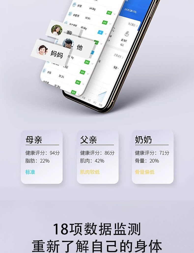 家用新款智能体重电子秤体重秤体脂秤家用精准学生人体充电宿舍详情8