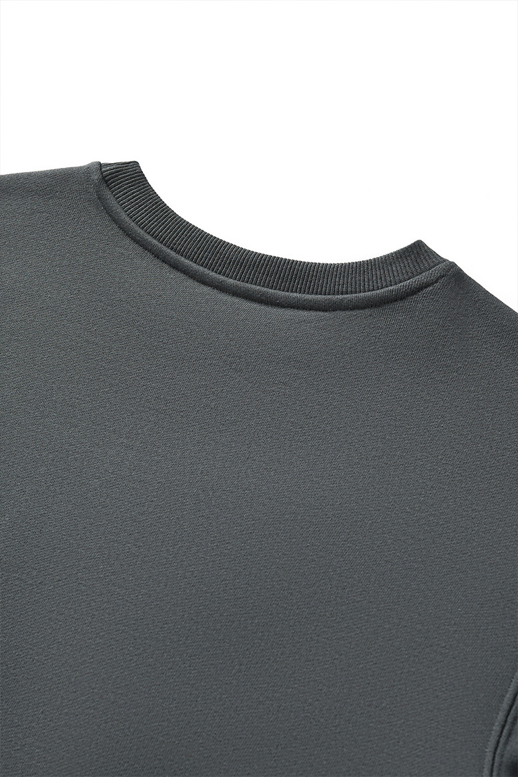 380重磅纯棉圆领卫衣 秋冬款美式长袖T恤男女宽松套头打底衫上衣详情20