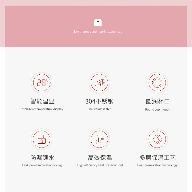 温度显示保温杯不锈钢水杯女便携车载礼品杯渐变色智能温度杯子详情9