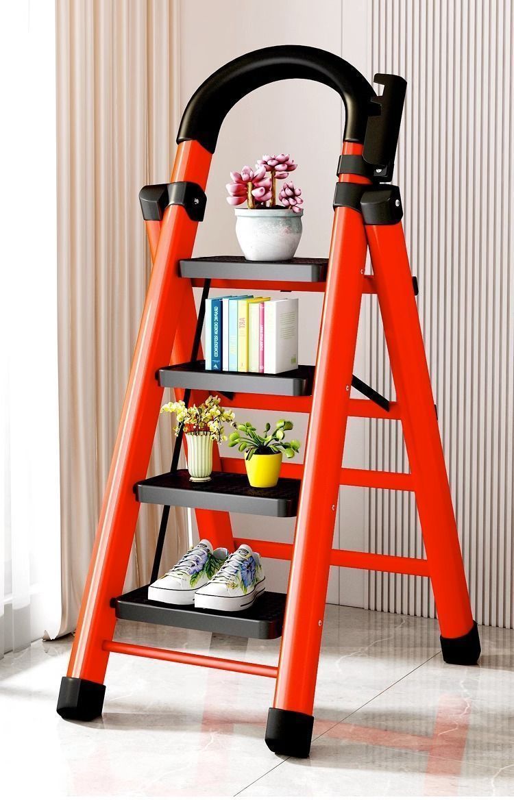 乔迁梯子家用折叠梯加厚碳钢人字梯移动梯伸缩楼梯多功能室赵之李详情11