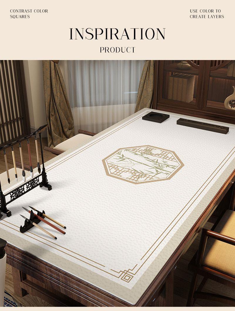 国潮新中式桌垫防水防油防烫桌面垫中国风餐桌垫长方形茶几免洗详情15