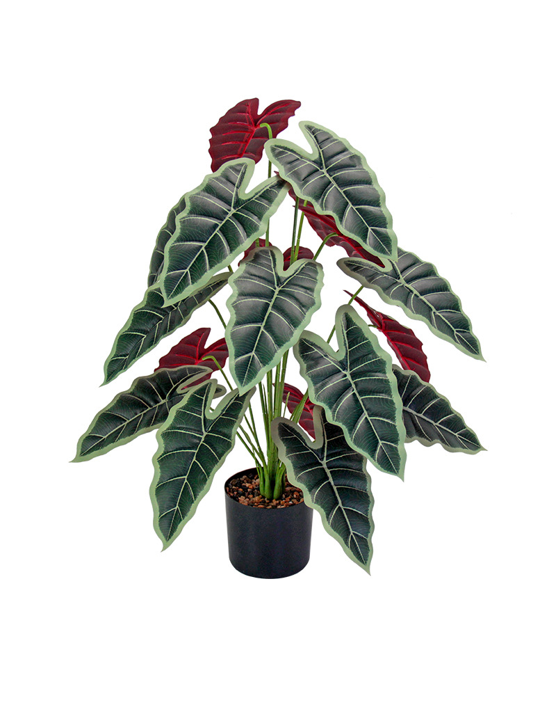 Artificial green plant 18-leaf lucky lily, plastic plant for living room, dining room, table, flowerpot decoration, outdoor garden landscaping pic 11