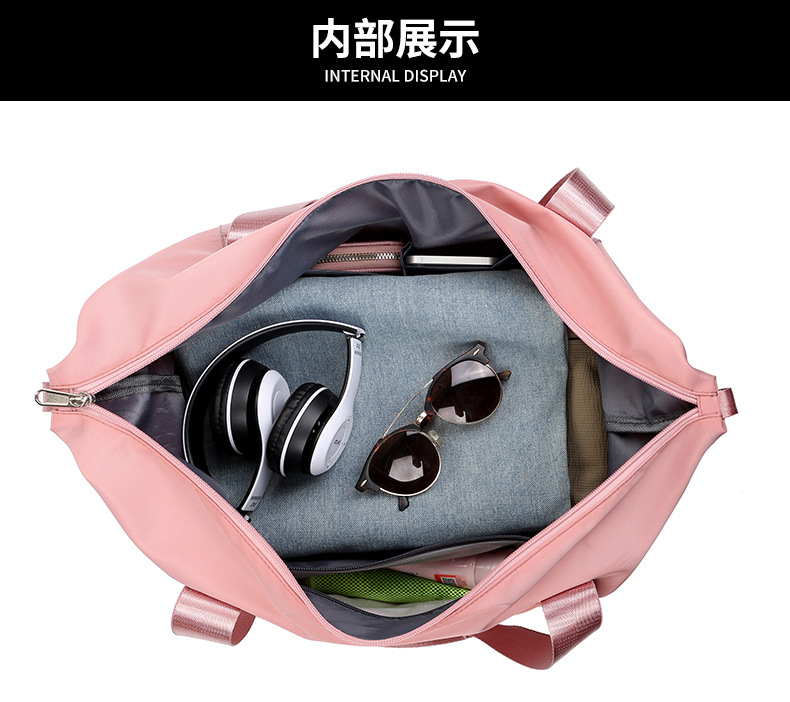 A new dry-wet separated luggage bag and a large-capacity multi-functional portable fitness bag that can be stored in a suitcase with a pull handle pic 33