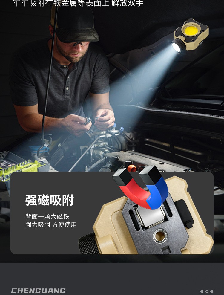 New cross-border COB multi-functional outdoor headlamp, LED strong light, ultra-long battery life, night fishing light, portable cap clip light, mini flashlight pic 20