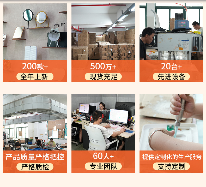 小镜子化妆镜便携折叠镜女生补妆镜高清桌面可立迷你随身小镜子详情3