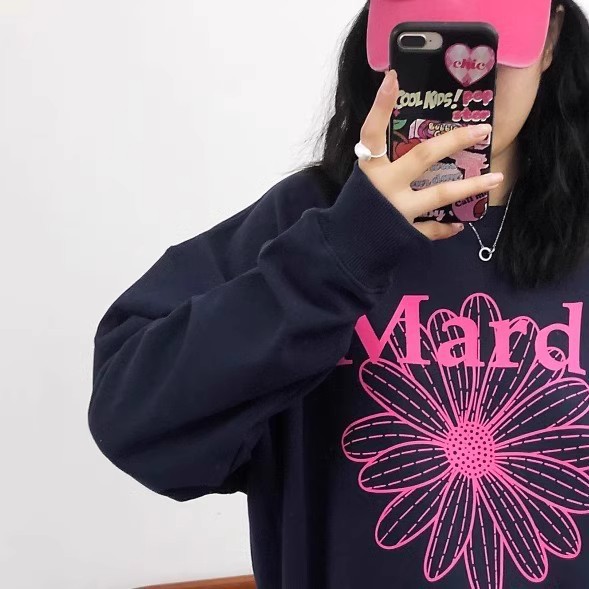 现货韩国潮牌Mardi卫衣女小雏菊24新款印花圆领上衣一件代发详情44