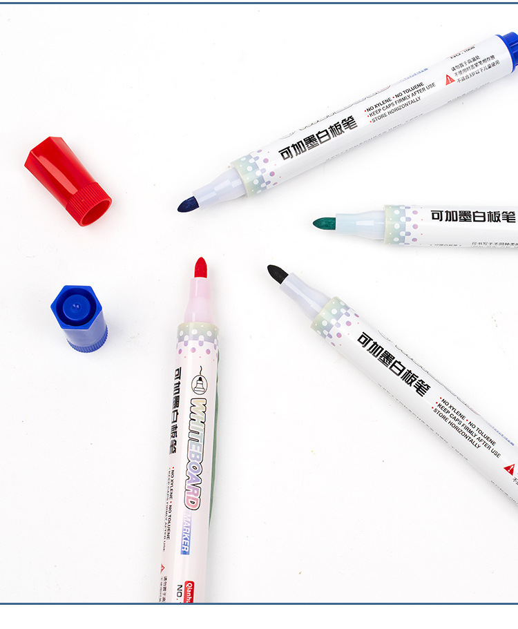 千汇白板笔大容量批发可擦可加墨干擦彩色记号笔漂浮笔易擦白板笔详情14