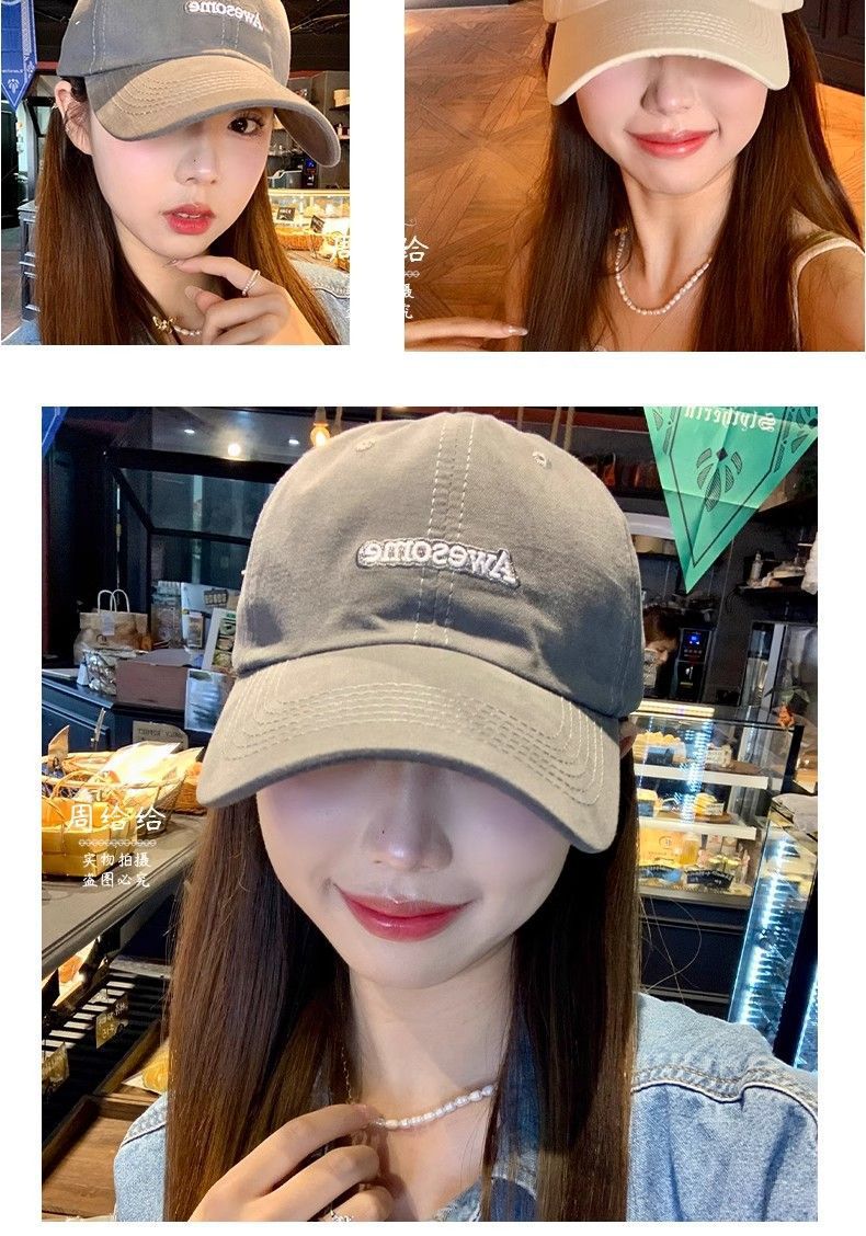 品牌【森多娜】休闲帽 通勤款 新款ins粉色棒球帽子女春夏天韩版时尚百搭字母学生鸭舌帽批发详情26