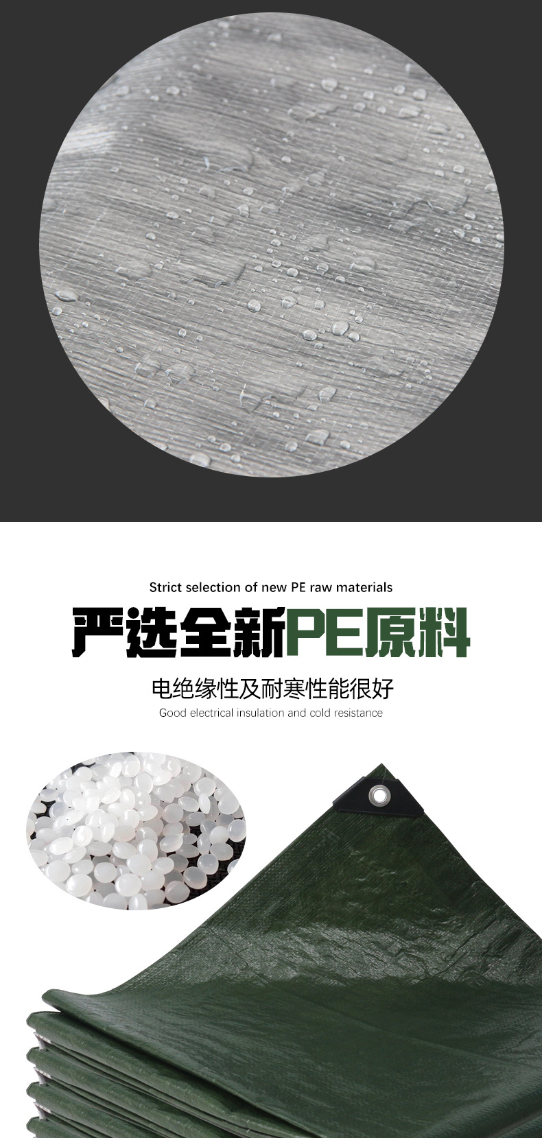 军绿银篷布庭院雨布防晒防雨篷布货车汽车篷布军绿色苫布货物覆盖详情5