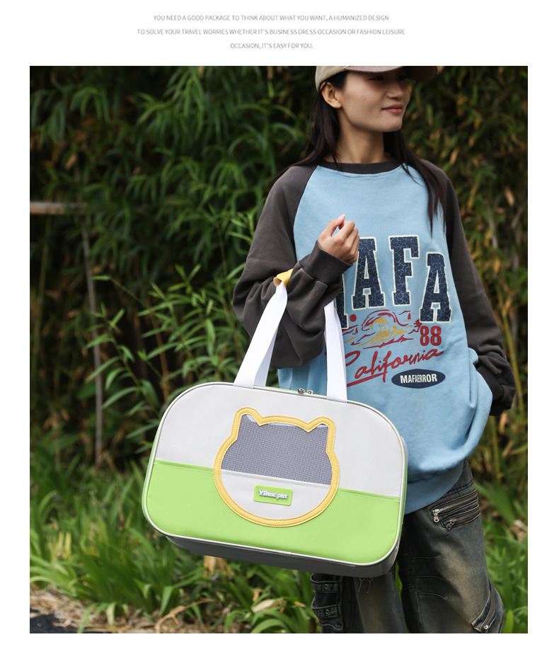 跨境猫包透气大容量外出便携包可单肩斜挎宠物背包猫狗包透气轻便详情20