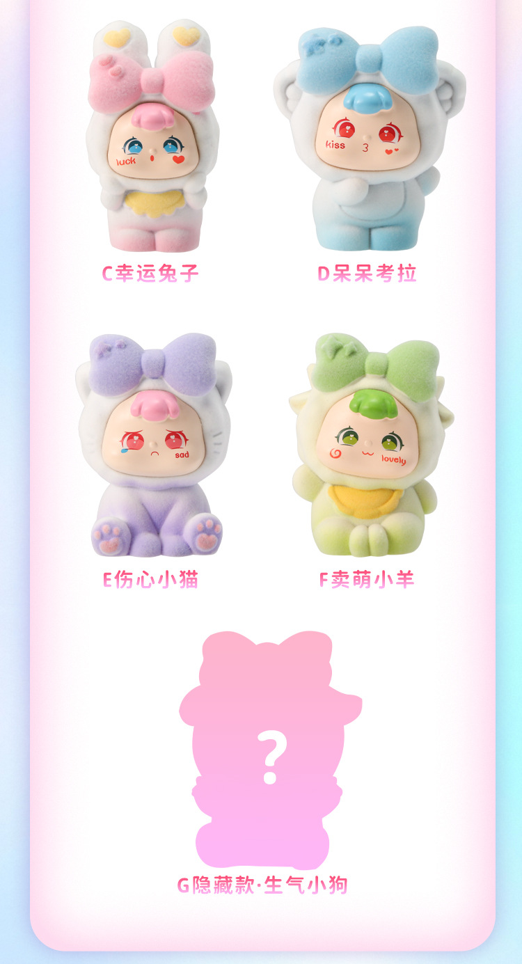 卡通萌宝盲盒淘气可爱公仔装饰品摆件桌面树脂工艺品批发潮流萌宠详情3