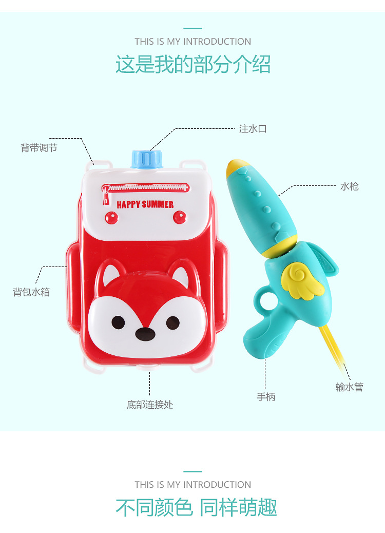儿童背包水枪夏天沙滩戏水抽拉式高压水枪玩具打水仗泼水节地摊货详情26