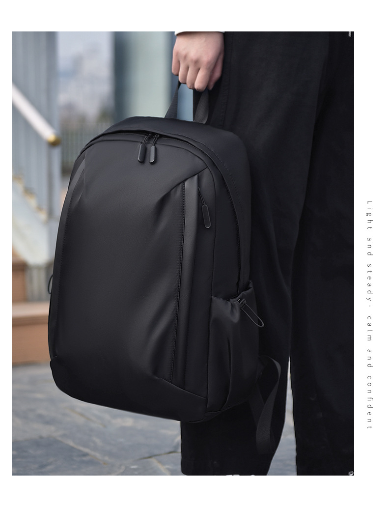 休闲男士双肩背包时尚简约防泼水大容量电脑背包商务旅行学生背包详情18