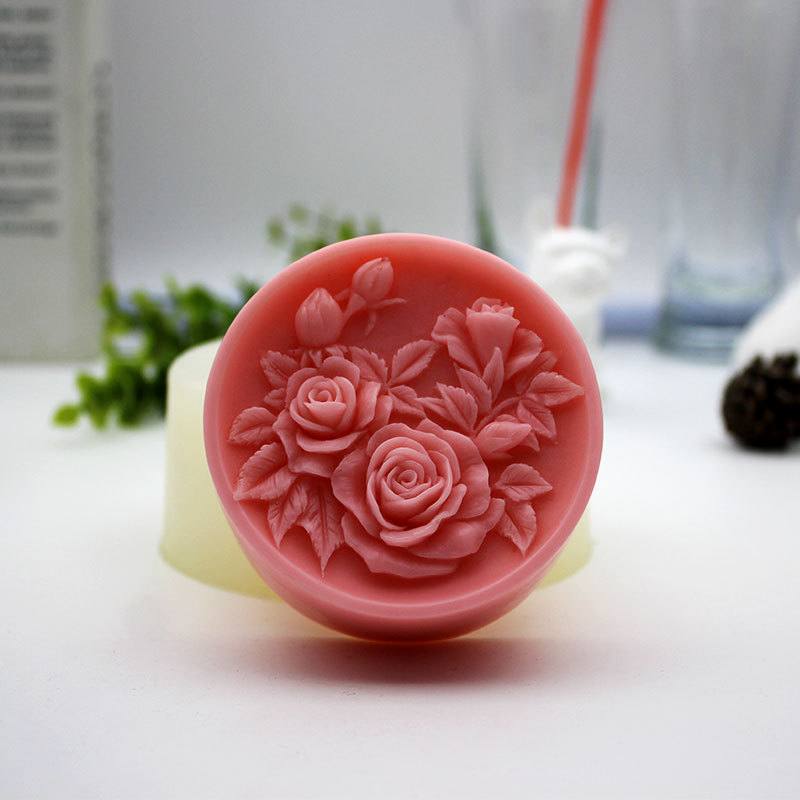 Peony, rose, silicone mold, cake baking, drip glue, scented gypsum, candle making, handmade DIY soap mold pic 14