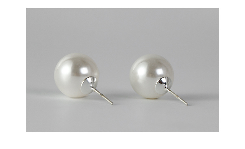fever同款珍珠耳钉正圆大颗强光珍珠耳钉ins风简约气质银针耳钉女详情14