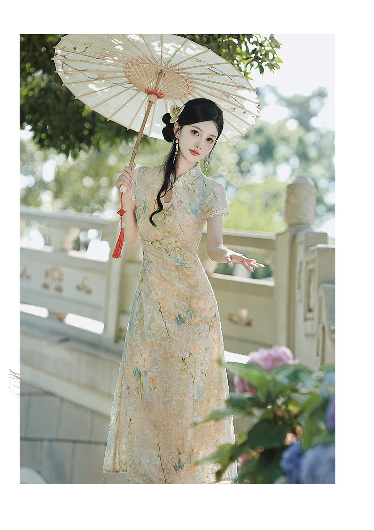 New Chinese-style traditional Chinese style cheongsam improvement young girl daily slimming and elegant dress for Summer 2025 new style pic 10